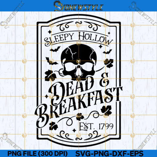 Sleepy Hollow Dead And Breakfast Svg Png