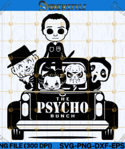The Psycho Bunch Horror Movie Svg