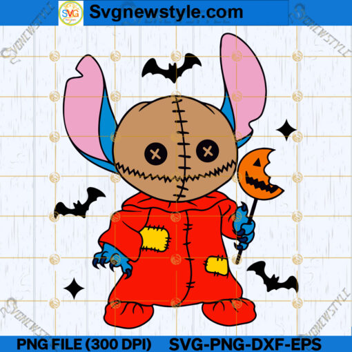 Trick Or Treat Blue Alien SVG