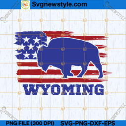Usa Flag Wyoming SVG
