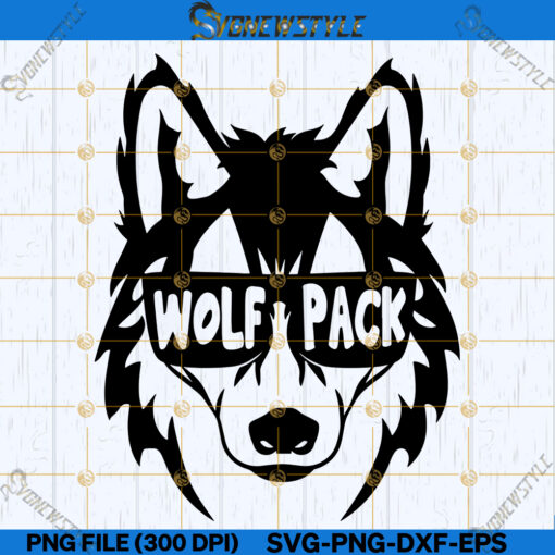 Wolf Pack Svg File, Wolf Head Svg, Png, Dxf, Eps, Clipart Cut File