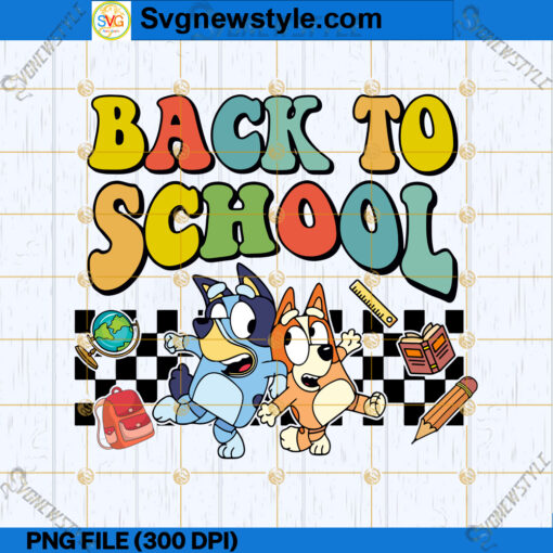 Back To School Bluedog And Bingo PNG