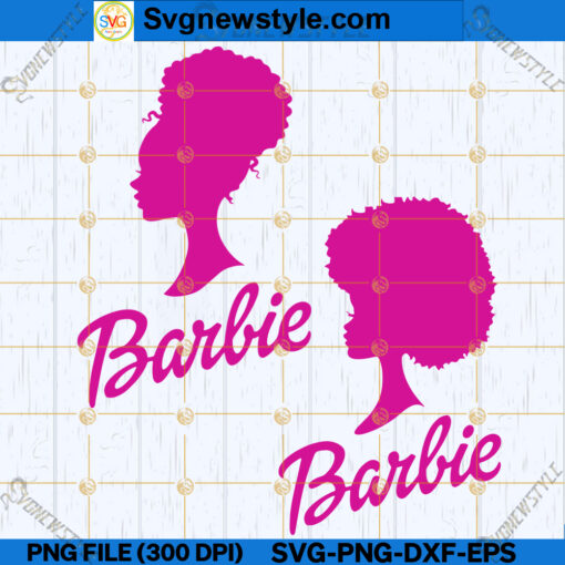 Black Princess Doll SVG