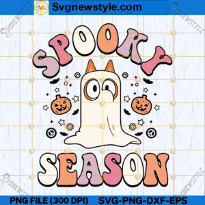 Bluey Spooky Season Halloween SVG
