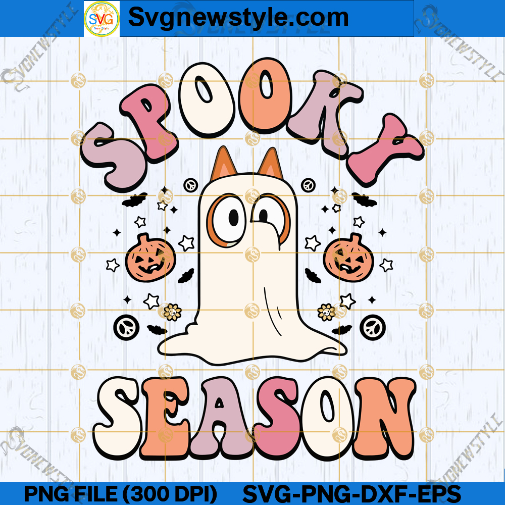 Bluey Spooky Season Halloween svg