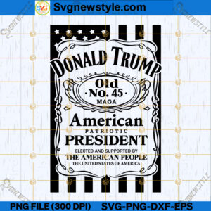 Donald Trump American Flag SVG