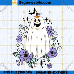 Floral Ghost SVG File