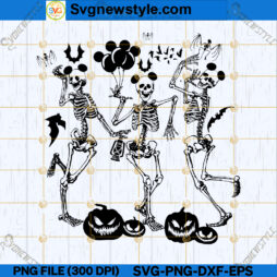 Spooky Dancing Skeletons SVG