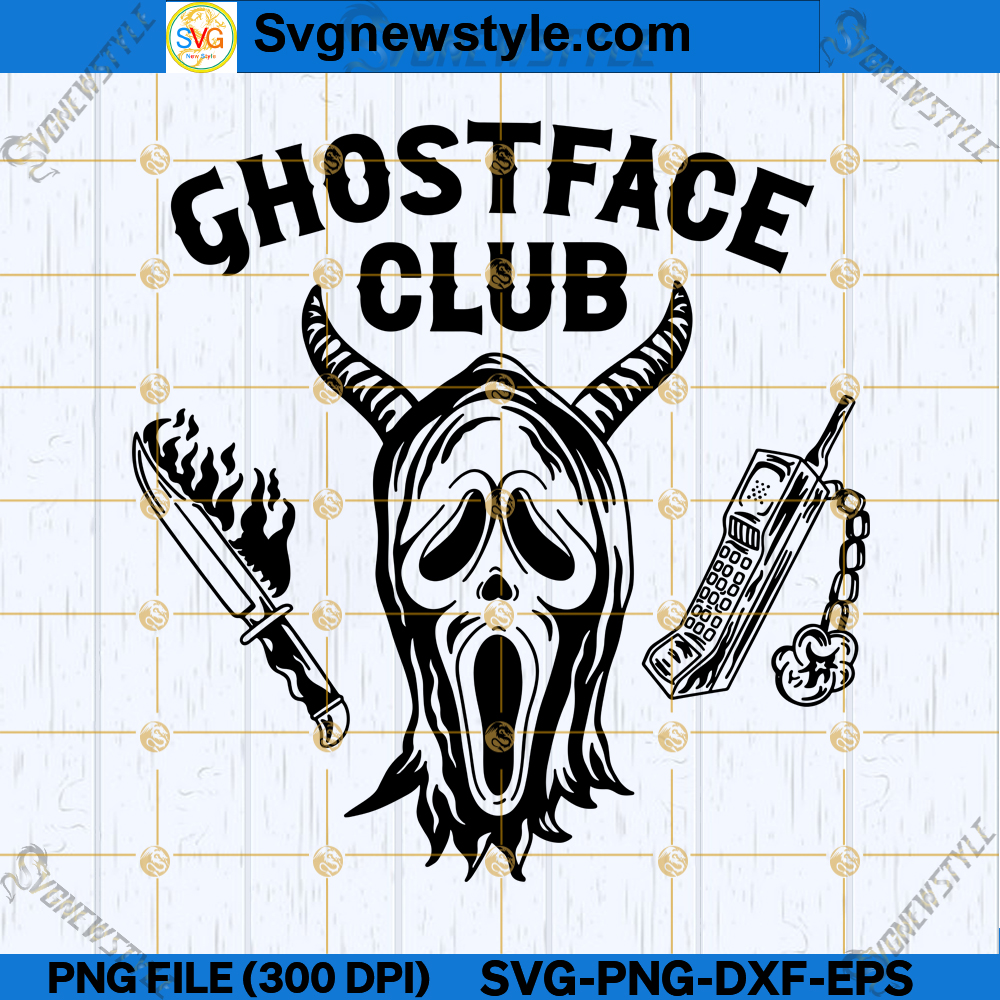 Ghostface Club SVG, Woodsboro SVG, Ghost Mask SVG, PNG