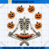 Halloween Pumpkin Skeleton SVG