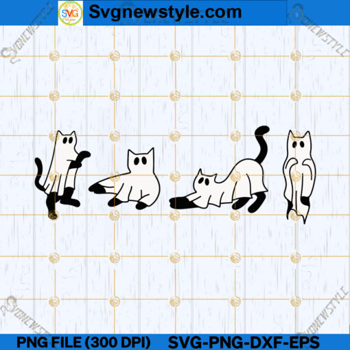 Cute Cat Love Halloween Svg