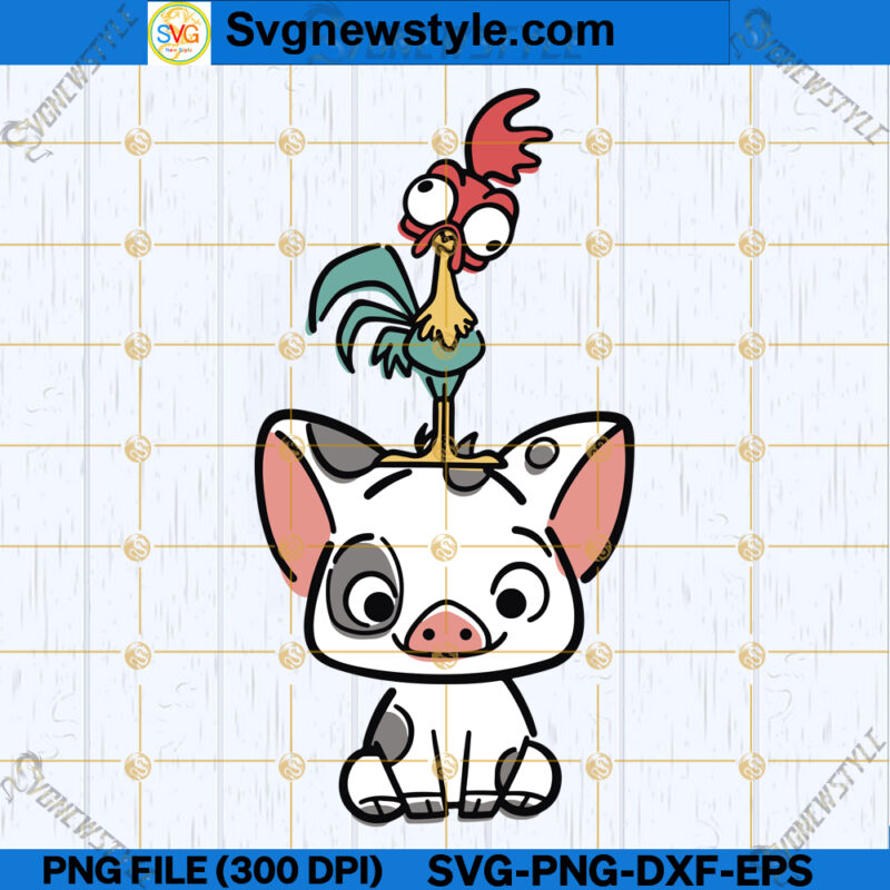 Hei Hei And Pua SVG, Moana SVG, Disney Animal SVG, PNG