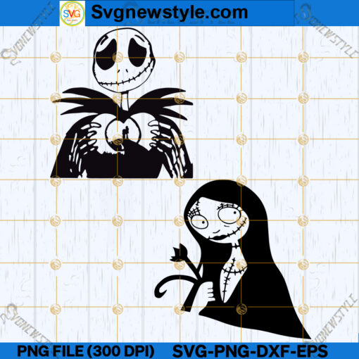 Her Jack Or His Sally Halloween SVG