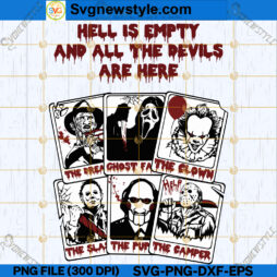 Horror Characters Tarot Card SVG