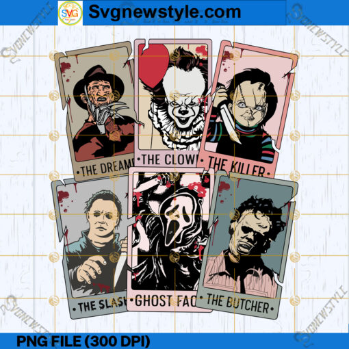 Horror movie tarot card PNG