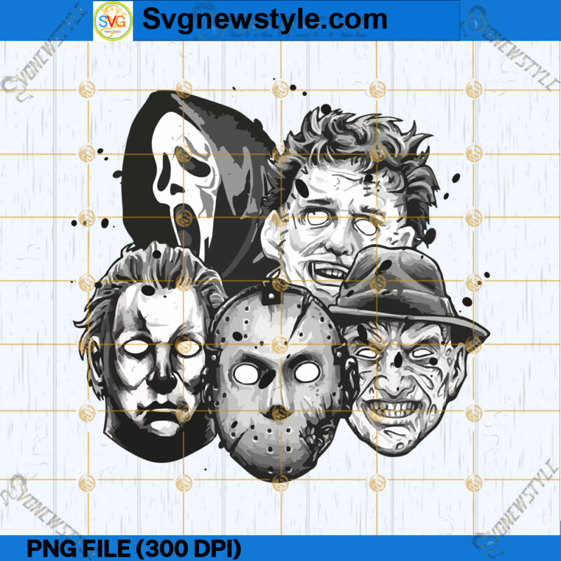 Friends Horror Mashup PNG, Friends Character Horror PNG, Sublimation ...