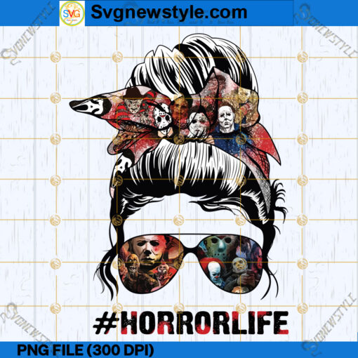 Horror Life Messy Bun PNG