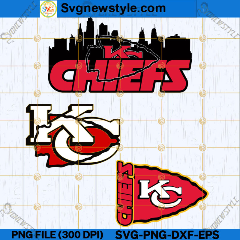 Kansas City Chiefs SVG Bundle, KC Chiefs Logo SVG, PNG, DXF, EPS