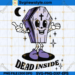 Kawaii Witchy Skeleton In A Coffin SVG