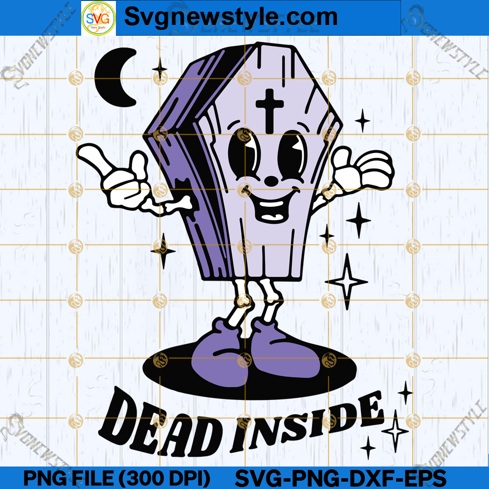 Kawaii Witchy Skeleton In A Coffin SVG, PNG, DXF, EPS, Silhouette Art 1 Kawaii Witchy Skeleton In A Coffin SVG