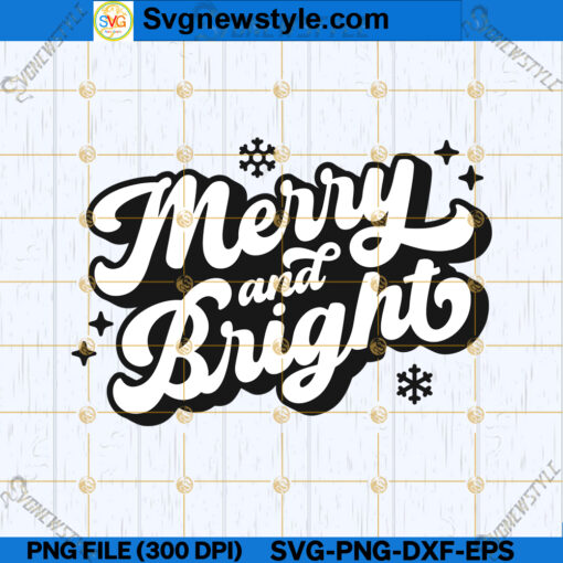 Merry and Bright SVG PNG