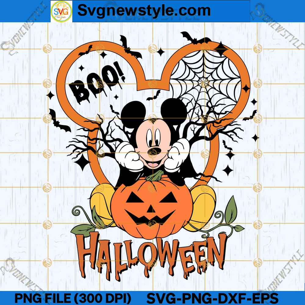 Mickey Halloween Boo Team SVG, Disney Halloween Mickey SVG, PNG