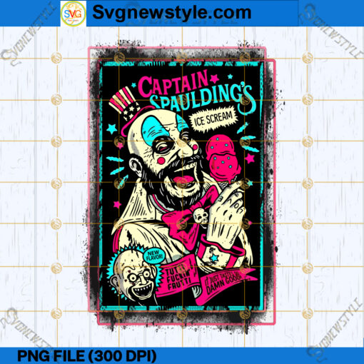 Ready To Press Captain Spaulding Halloween PNG