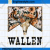 Wallen Bull Skull design PNG