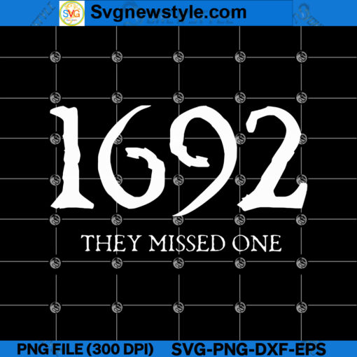 1692 They Missed One SVG
