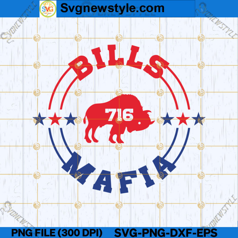 716 Mafia Stars SVG PNG, Bills Mafia Stars Logo SVG, PNG, DXF