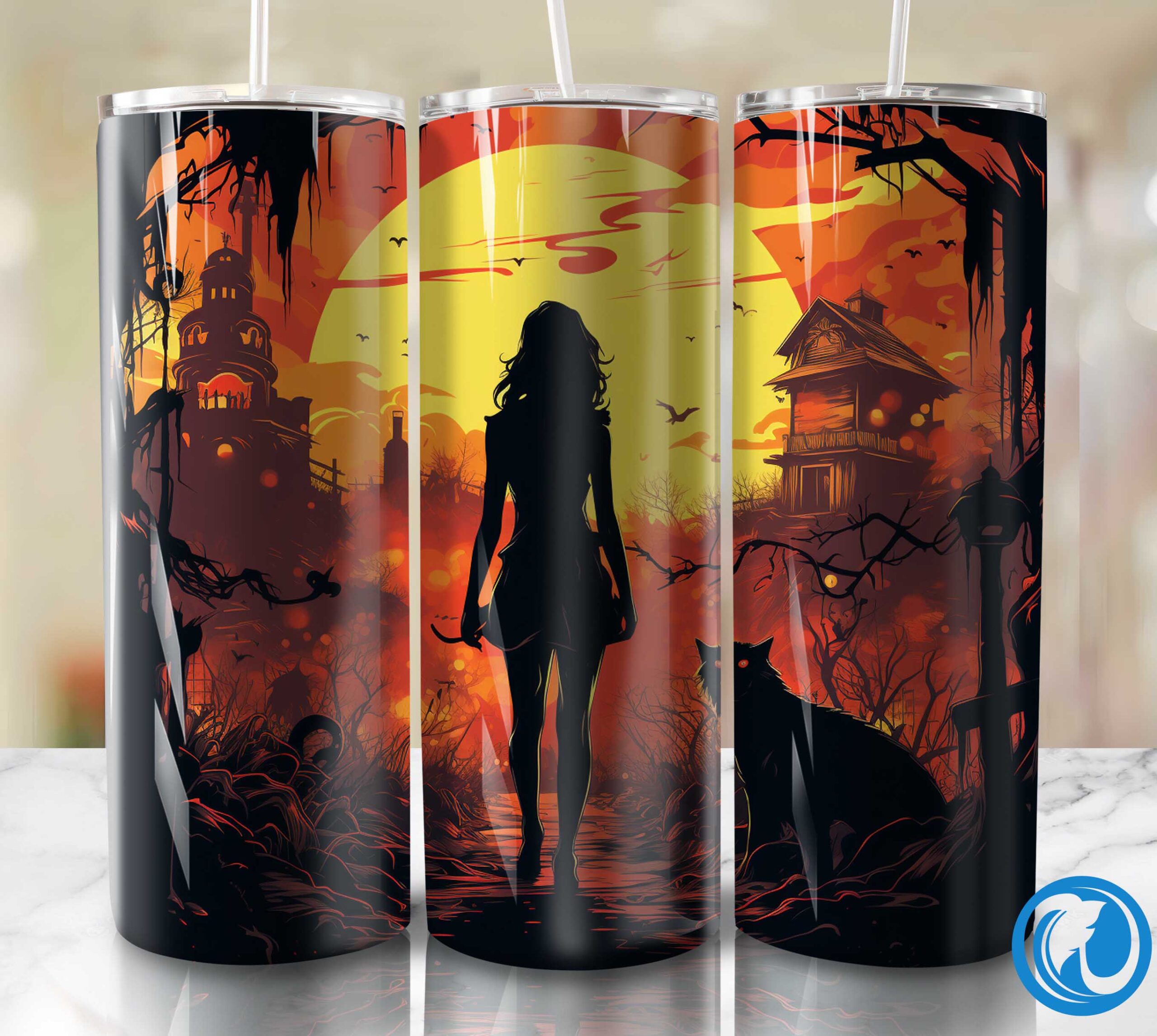 Halloween Zoo Adventure Tumbler, Instant Download 1 Halloween Zoo Adventure Tumbler