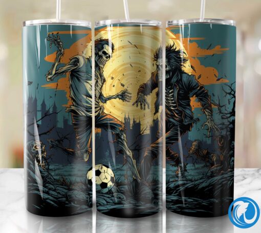 Undead Athletes Playing Soccer Tumbler