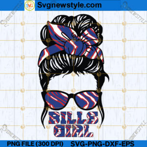 Buffalo Zubaz Print Messy Bun SVG