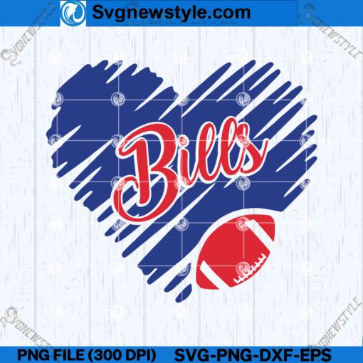 Bills Heart Design SVG