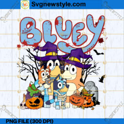 Bluey Family Halloween PNG