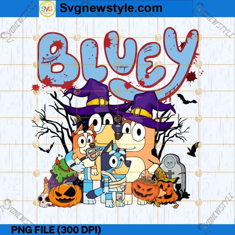 Bluey Family Halloween PNG, Bluey Halloween Costume PNG, Instant Download