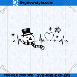 Christmas Heartbeat SVG