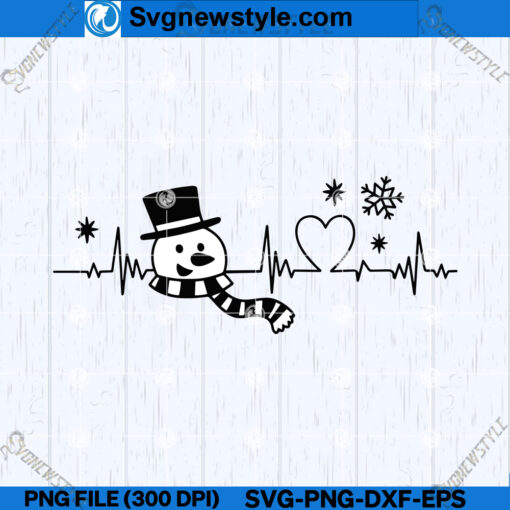 Christmas Heartbeat SVG