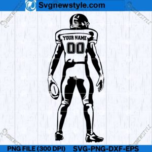 Customized Football Player SVG File, American football vector art