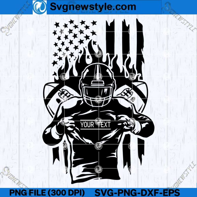 Customized Football Player SVG, Personalized Football Player SVG, PNG