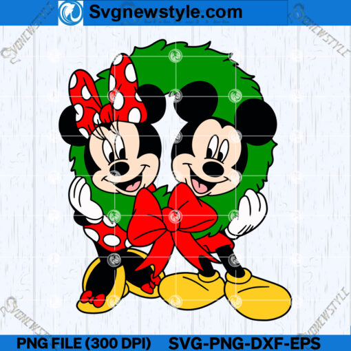 Mickey and Minnie Christmas SVG