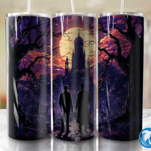 Vampire and ghost artwork Tumbler
