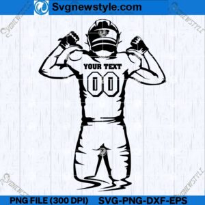 American football player SVG PNG, Sports player silhouette SVG, Cricut File