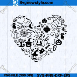 Heart with Ghost SVG