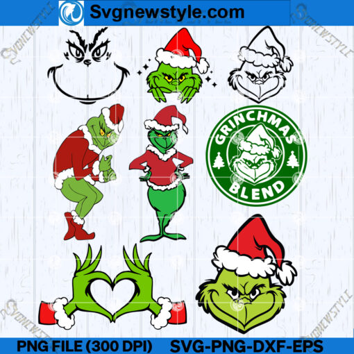 Grinch Christmas Bundle SVG