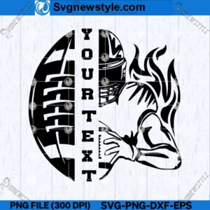 Half Football Half Player SVG, Football player split SVG, Cut File Svg