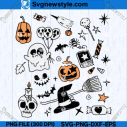 Halloween Doodle SVG PNG
