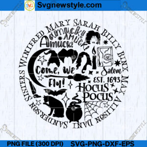 Witchy Sanderson Sisters SVG