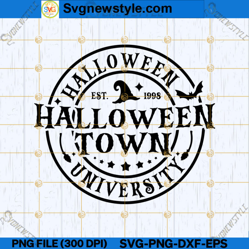 Halloweentown University SVG Cut File, Witch University SVG, PNG