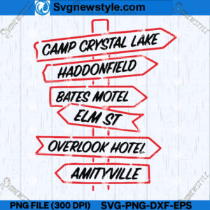 Horror Street Signs SVG Files